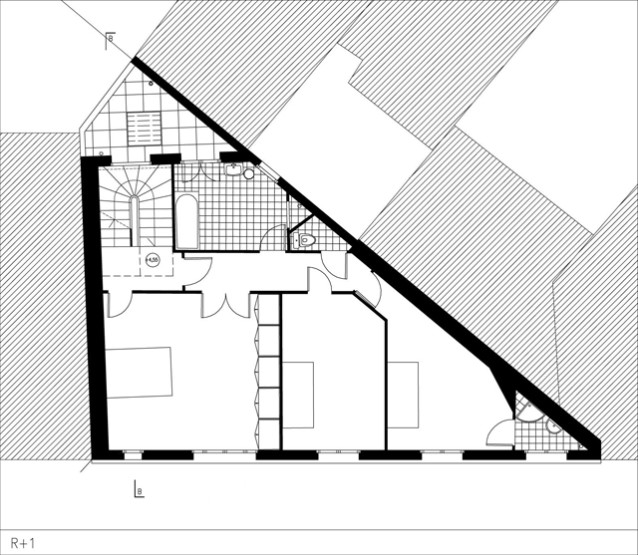 plan R+1 maison de ville à Paris