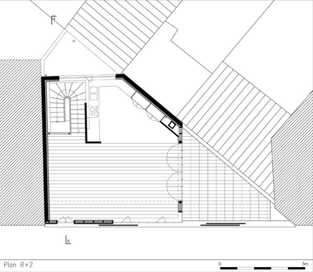 plan R+2 maison de ville à Paris